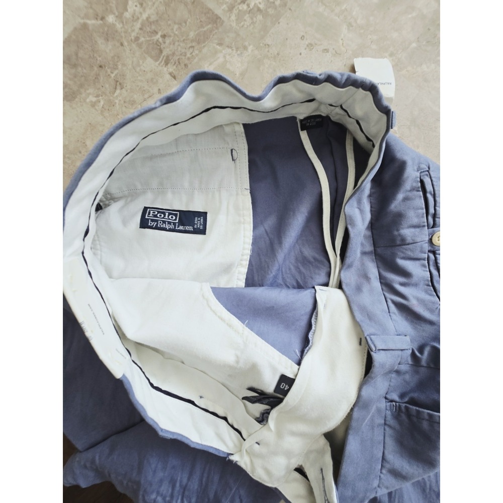 NWT Vintage Polo Ralph Lauren Men's Shorts Sz 40 Blue Preppy Coastal Nautical - Picture 6 of 14